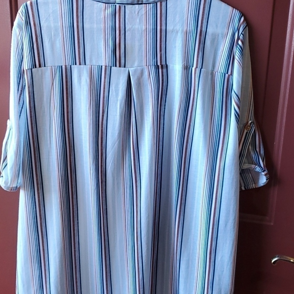 Blue Mood blue stripe SS top NWT size 3X - Picture 10 of 11